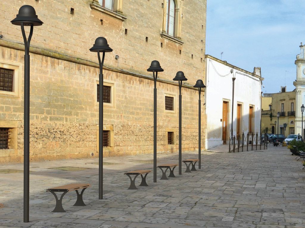 palo illuminazione led serie spillo 2 4 metri ambientazione