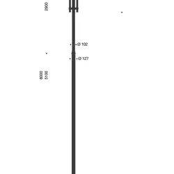 Palo SKY LED a quattro bracci per rotatorie misure
