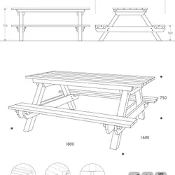 panca tavolo pic nic maxi cod 8004