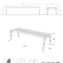 panchina classica legno ghisa vienna ss fronte