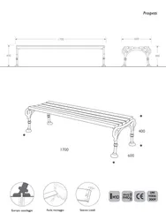 Vienna Backless Bench Dimensions