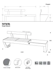 VIVA smart hotspot bench dimensions
