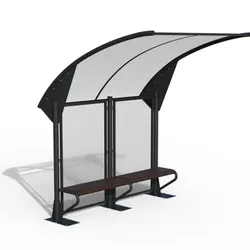 Bus shelter with bench 2