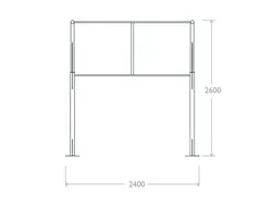 Pensilina moderna - prospetto frontale