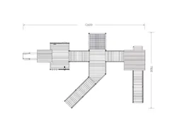 gioco inclusivo combinato casetta castello corde planimetria