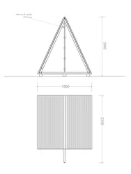 pianta prospetto capanna con fune strongplast cod 7139