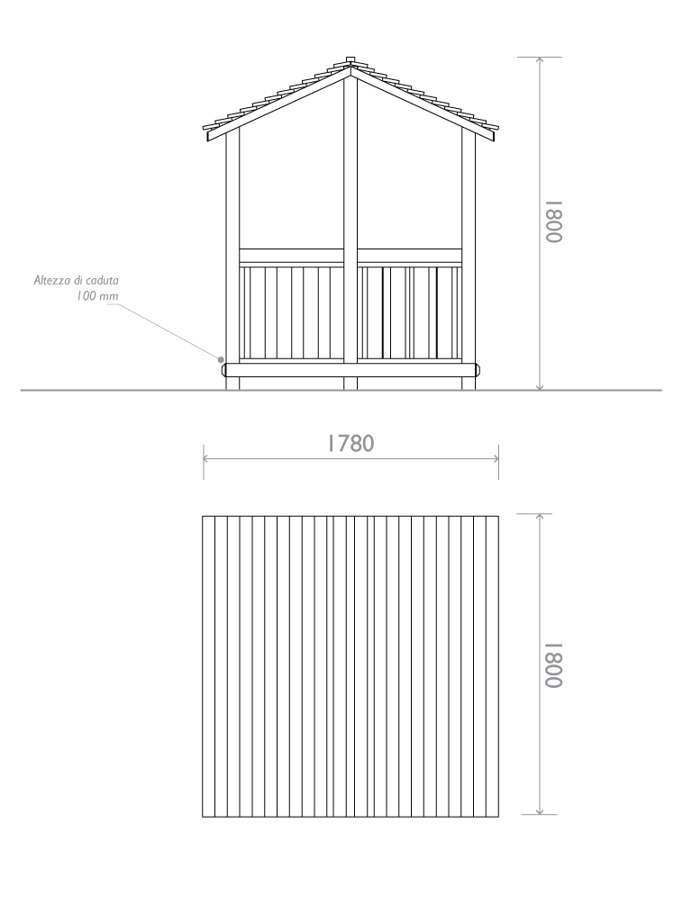 Casetta fate in Strongplast  dimensioni