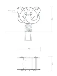 pianta prospetto gioco a molla elefante strongplast cod 7157