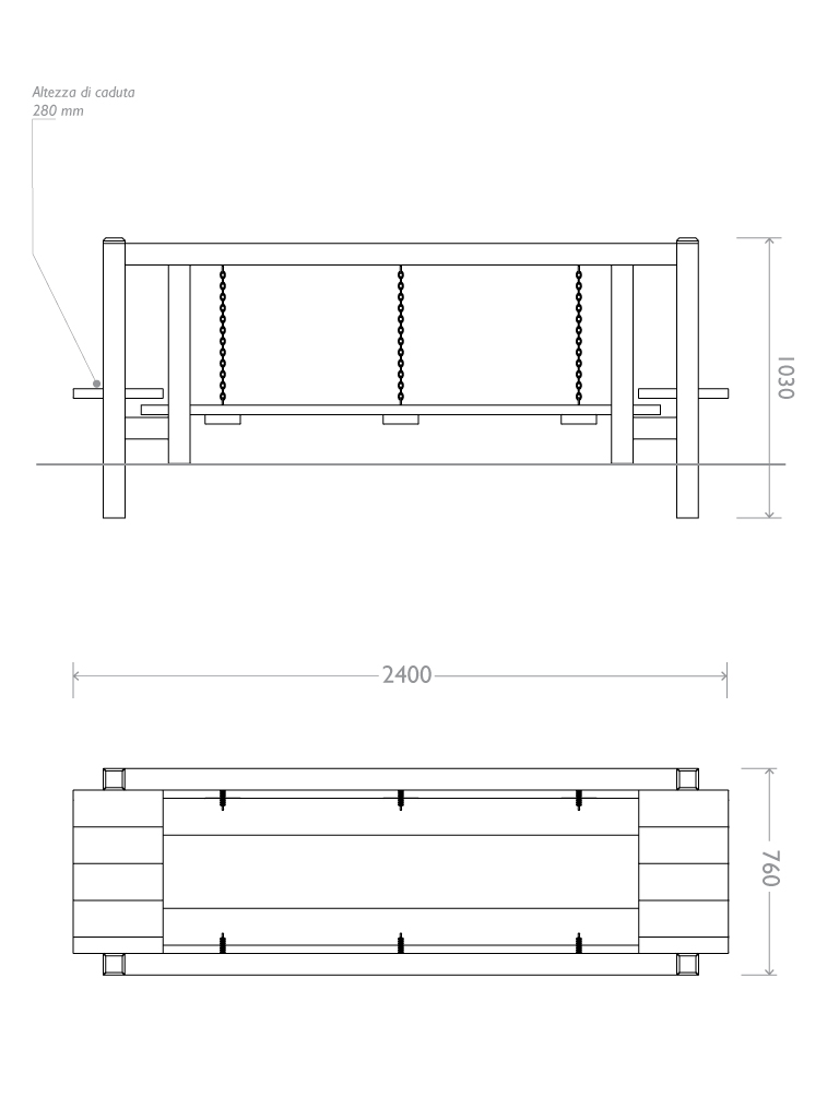 Ponte mobile in plastica riciclata dimensioni