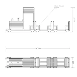 pianta prospetto trenino inclusivo strongplast cod 7021