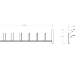 portabici artistico acciaio 1007 E prospetti