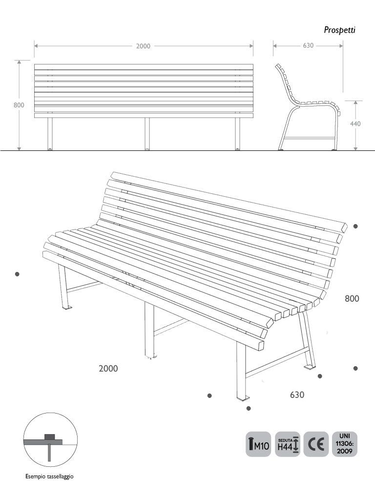Technical details Milano recycled plastics