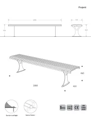 Dimensiuni Bancă Shark fără spătar