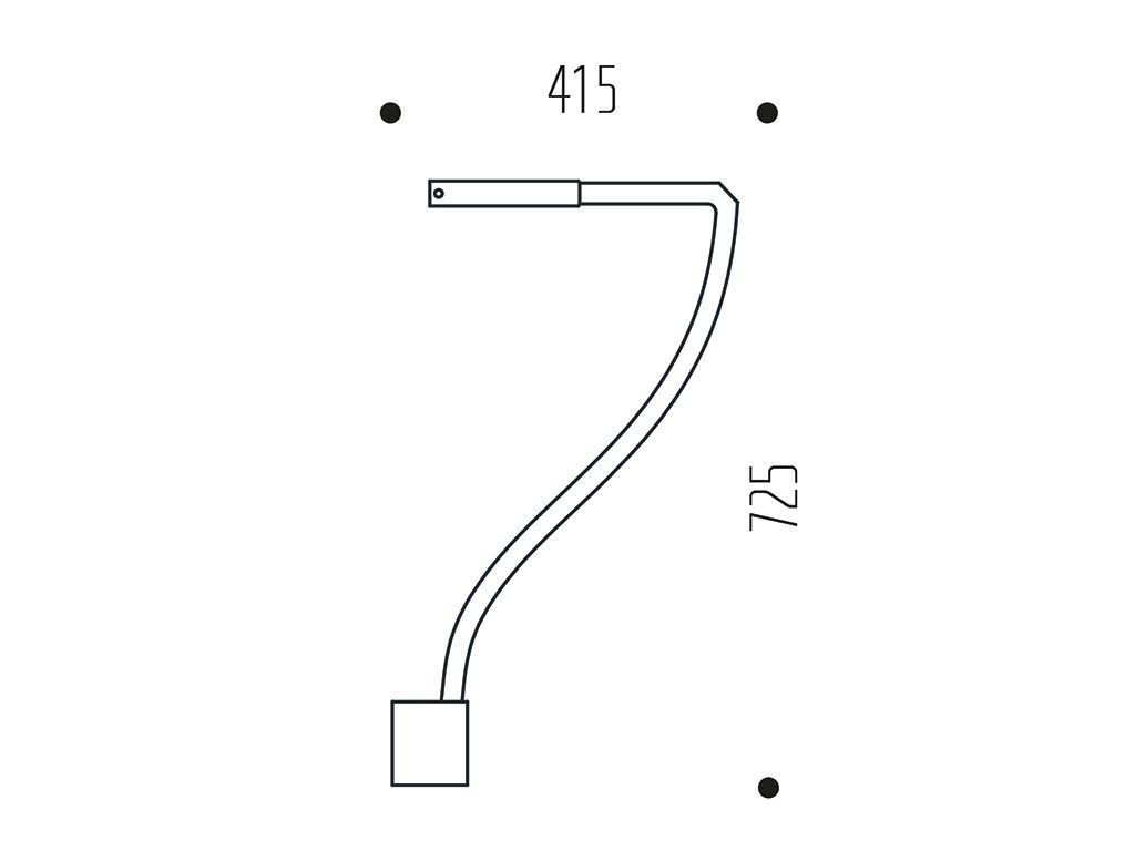 Testa palo per lampare TPLX1 - dimensioni