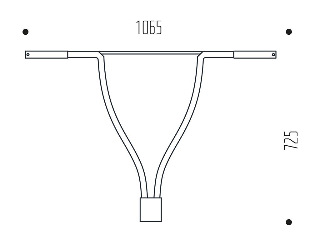 Testa palo per lampare TPLX3 - dimensioni