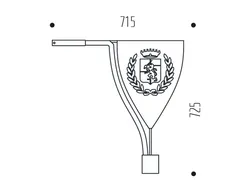 Pole Top Mount for Luminaires TPLX4 - Dimensions