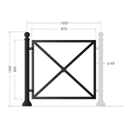transenna acciaio ghisa tipo quadro contiguo flangia