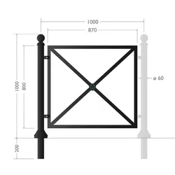 transenna acciaio ghisa tipo quadro contiguo infissione