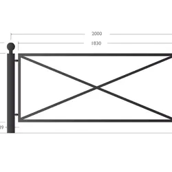 transenna acciaio riquadro contiguo flangia