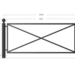 transenna acciaio riquadro singolo flangia