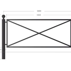 transenna acciaio riquadro singolo infissione